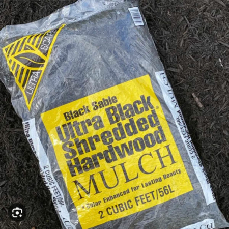 Bag of Black Sable Ultra Black Shredded Hardwood Mulch
